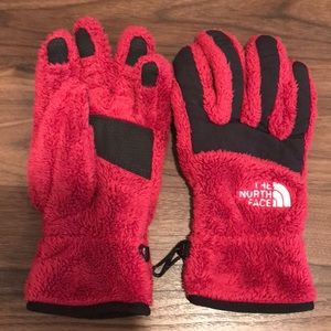North Face Fuzzy Gloves